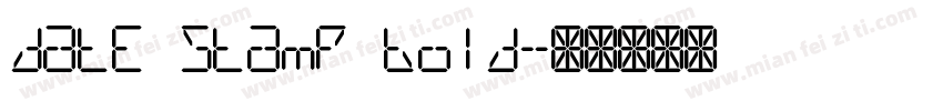 date stamp bold字体转换